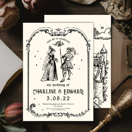 Convites Fantasia Engrenando Arte Medieval Weding