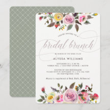 Fantasia Floral| Bridal Moderna de Watercolor Brun
