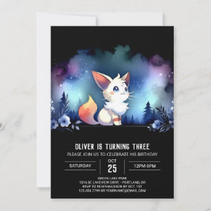 Convites Fantasia Moderna Aniversário de Gato