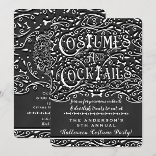 Convites Fantasias & Coquetéis Festa de Halloween com Giz V