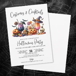 Convites Fantasias Coquetéis Festa de Halloween para Adulto