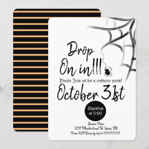 Convites Fantasias de Aranha de Lousa Halloween Aniversário