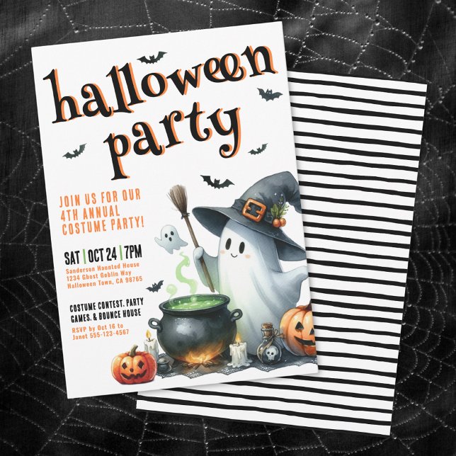 Convites Fantasias de Crianças Festa de Halloween (Kids Costume Halloween Party Invitation)