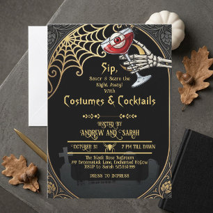 Convites Fantasias de Halloween para Adultos e Coquetéis Ar