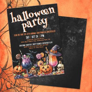 Convites Fantasias e Coquetéis Festa de Halloween para Adul