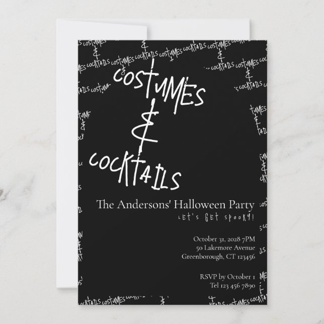 Convites Fantasias e Coquetéis Halloween (Frente)