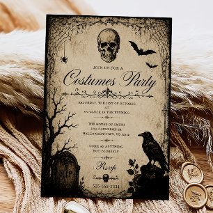 Convites Fantasias Vintage Adulto Festa de Halloween