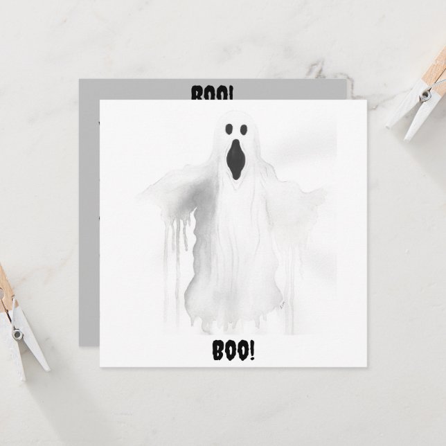 Convites Fantasma Assustador (Frente/Verso In Situ)
