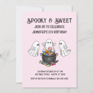 Convites Fantasma Assustador de Halloween
