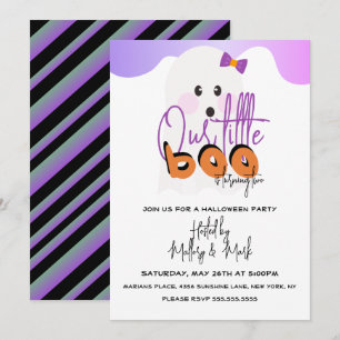 Convites Fantasma Assustador de Halloween Nosso Pequeno Boo