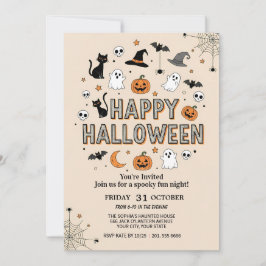 Convites Fantasma Bonita e Festa de Halloween de Pumpkin