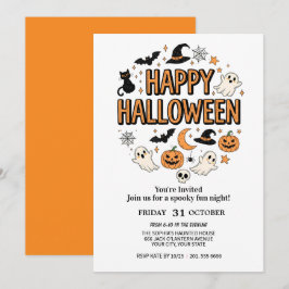 Convites Fantasma Bonita e Festa de Halloween de Pumpkin