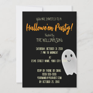Convites Fantasma de Halloween