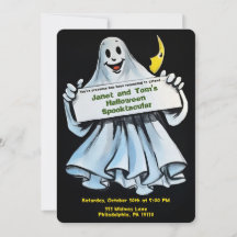 Fantasma de Halloween retrô personalizável