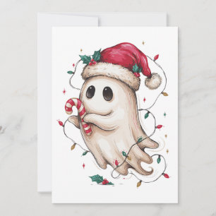 Convites Fantasma de Natal Chapéu do Papai Noel Cane de Açú