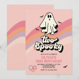 Convites Fantasma descolado de Halloween retrô Aniversário