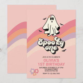 Convites Fantasma descolado de Halloween retrô Aniversário