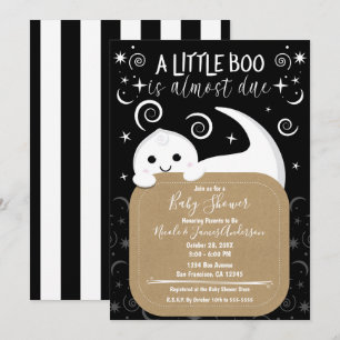 Convites Fantasma Espiando Little Boo Peeping Halloween Chá