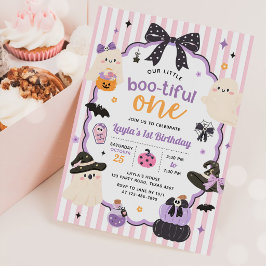 Convites Fantasma Fofo Little Boo Aniversário de 1 ano no H