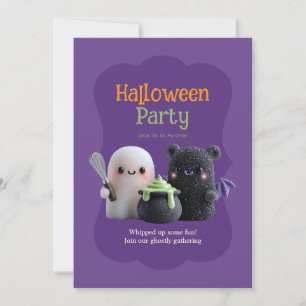Convites Fantasma Fofo, Mas Doce Urso & Fantasma