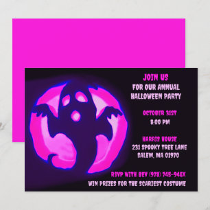 Convites Fantasma Preto Rosa Magrada Festa Ghorest de Hallo