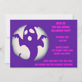 Convites Fantasma Rosa Púrpura e Spooky Festa Ghorest no Ha