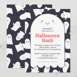 Convites Fantasmas Adoráveis Halloween Bash Personalizados