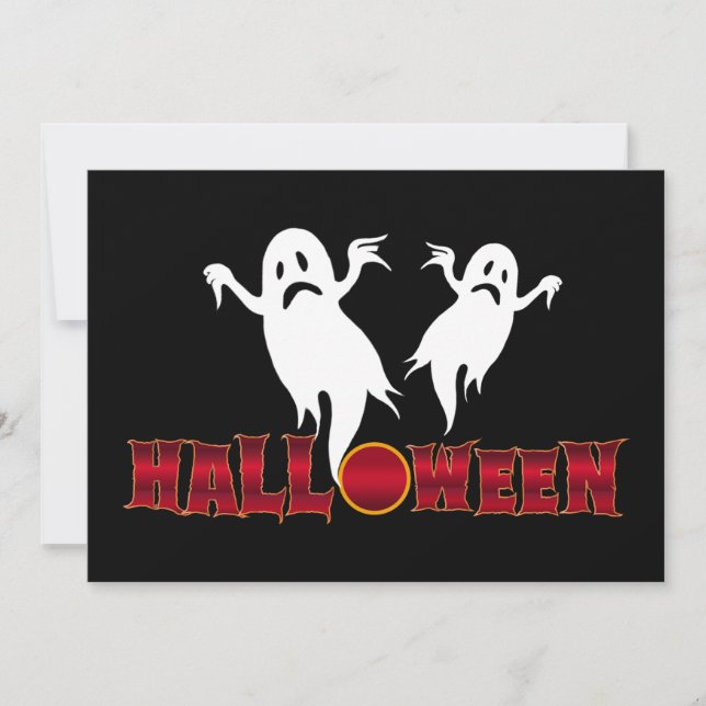 Convites Fantasmas de Halloween (Frente)