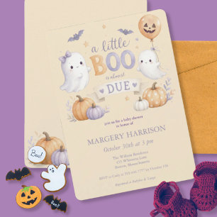 Convites Fantasmas de Halloween Chuvinha de Bebê Little Boo