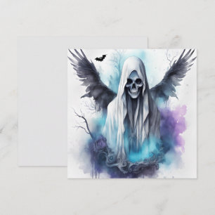 Convites Fantasmas de Halloween Misteriosos - Arte em Aquar