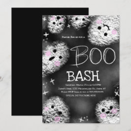Convites Fantasmas de Lousa Fantasia de Halloween Aniversár