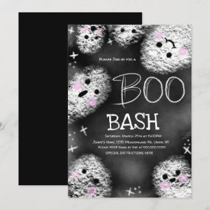 Convites Fantasmas de Lousa Fantasia de Halloween Aniversár