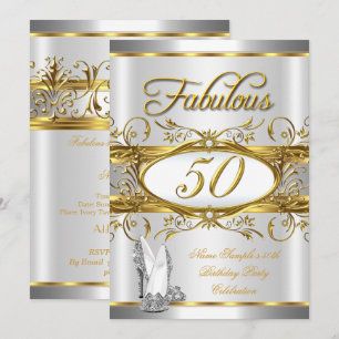 Convites Fantástico Aniversário de 50 anos Saltos Altos Dou