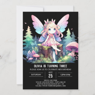 Convites Fantasy Design Fairy Birthday