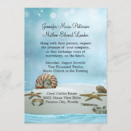 Convites Fantasy Eethal Beach Weding Invitation