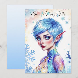 Convites Fantasy elf de gelo magia de inverno arte em floco