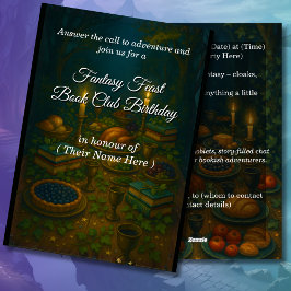 Convites Fantasy Feast Book Club Birthday Party