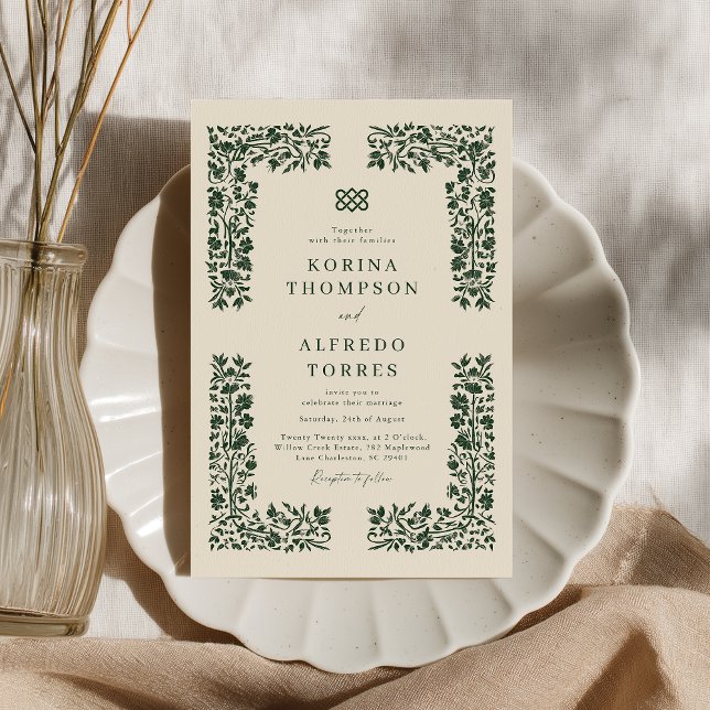 Convites Fantasy Medieval Celtic Knot Weditation (Criador carregado)