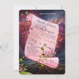 Convites Fantasy Realms of Magic Scenery design Invitation