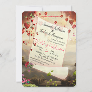 Convites Fantasy Realms of Magic Scenery design Invitation