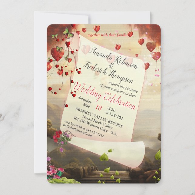 Convites Fantasy Realms of Magic Scenery design Invitation (Frente)