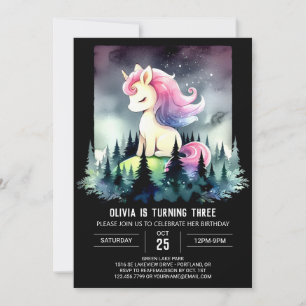 Convites Fantasy Whimsical Horse Birthday