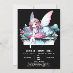 Convites Fantasy Whimsy Fairy Birthday