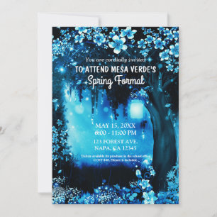 Convites Fantasy Woodland Encantada Dança de Baile de forma