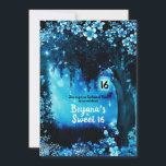 Convites Fantasy Woodland Encantada Floresta Azul Doce 16<br><div class="desc">Personalizar para qualquer evento.</div>