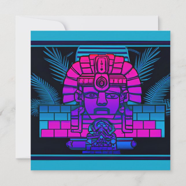 Convites Faraó Synthwave (Frente)