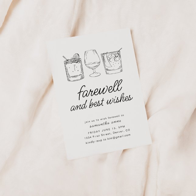 Convites Farewell Moving Retirement Party Convida Bebidas (Criador carregado)