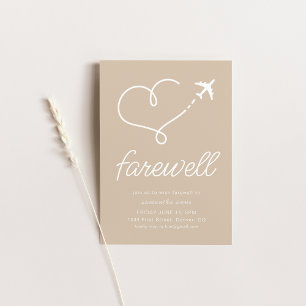 Convites Farewell Moving Retirement Party Convide com Avião