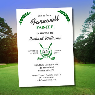 Convites Farewell Retirement Golf Club Wreath Themed Party