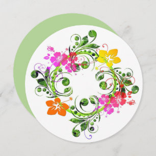 Convites Farinha tropical de Hibiscus no Verão